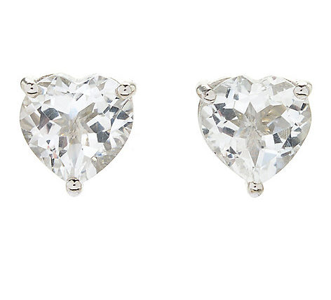 10mm Heart Cut Gemstone Stud Earrings – Peace And Love Jewelry