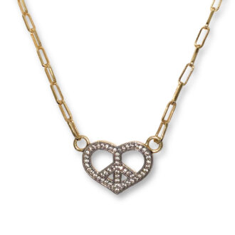Love Everybody Brass & Copper Medallion Necklace – Peace Love and Happy Hour